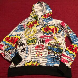 Encrypted comic hoodie Size Extra Large, Color white